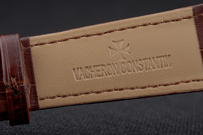 Vacheron Constantin Replique Montre 80166 en cuir de luxe-9