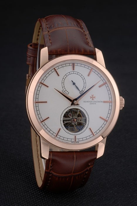 Vacheron Constantin Replique Montre 80166 en cuir de luxe-2