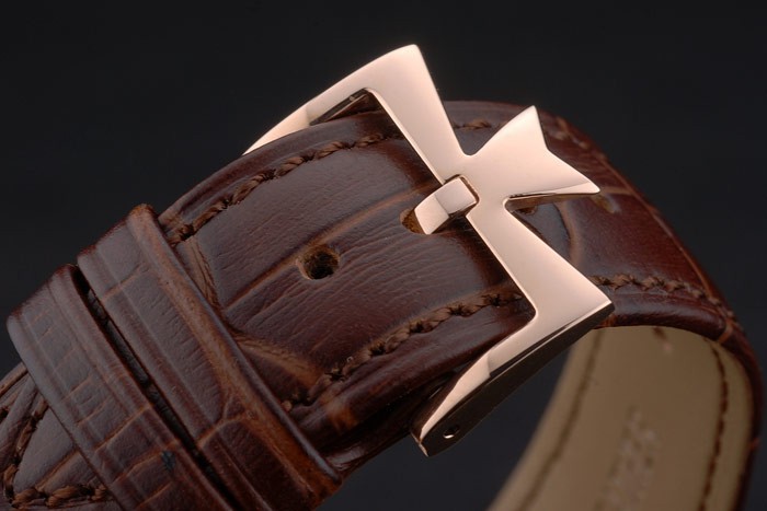 Vacheron Constantin Replique Montre 80166 en cuir de luxe-5
