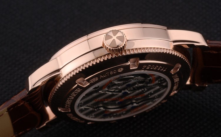 Vacheron Constantin Replique Montre 80166 en cuir de luxe-7