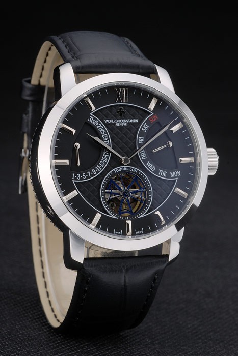 Vacheron Constantin Replique Montre 80229 en cuir de luxe-2