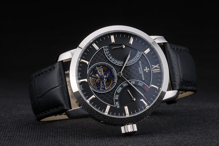 Vacheron Constantin Replique Montre 80229 en cuir de luxe-3