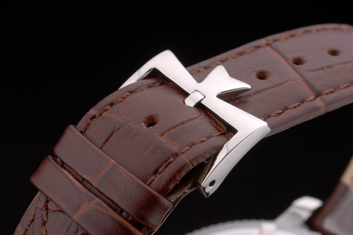 Vacheron Constantin Replique Montre 80228 en cuir de luxe-5